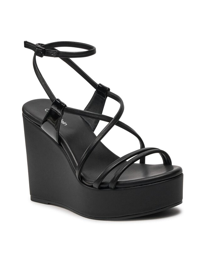 Calvin Klein Sandalen Calvin Klein Wedge Sandal 70 Lth HW0HW01952 Schwarz