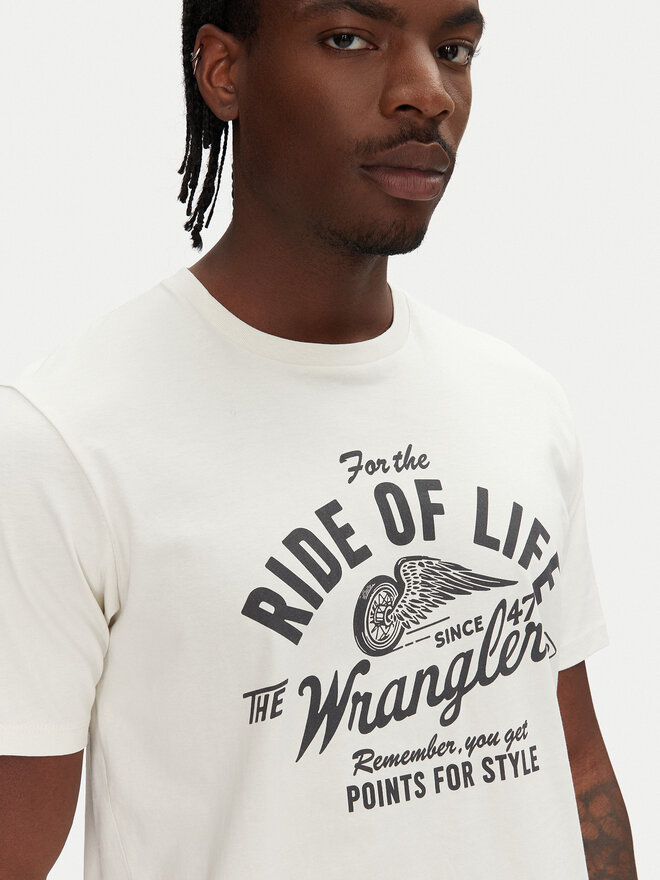 Wrangler Wrangler Camiseta Americana 112362791 Écru Regular Fit