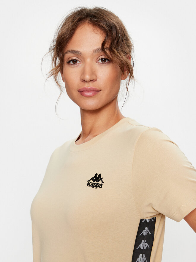 Kappa Kappa T-Shirt 313021 Μπεζ Relaxed Fit