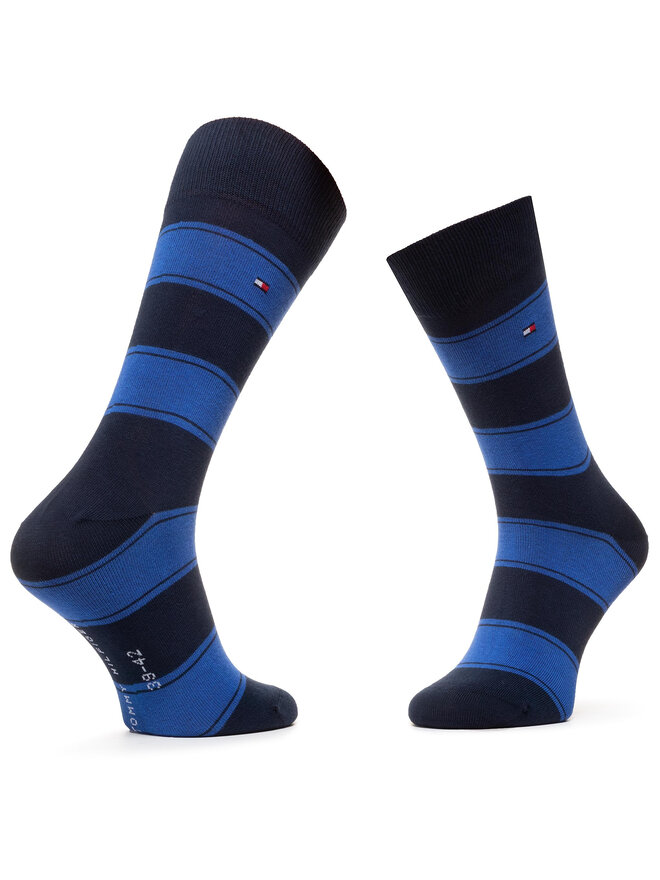 Tommy Hilfiger Zestaw 4 par wysokich skarpet unisex Tommy Hilfiger 100000845 Granatowy