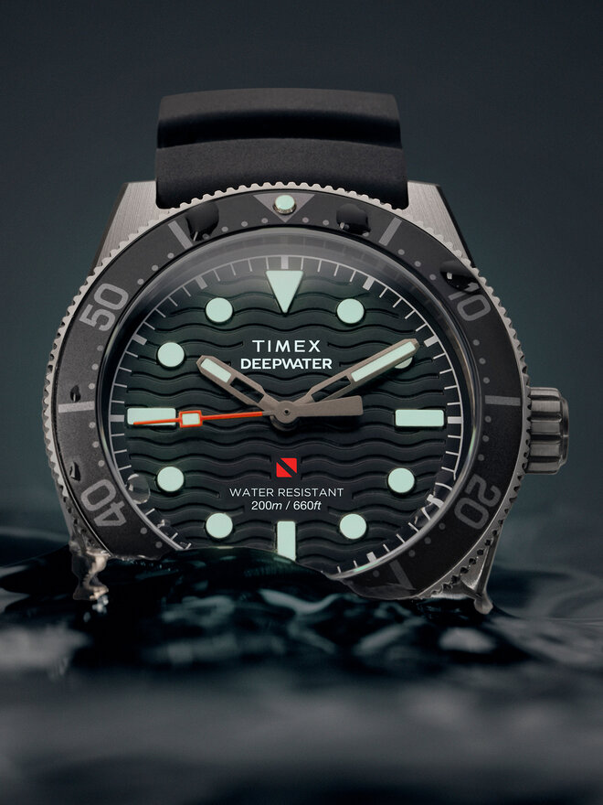 Timex Ρολόι Timex Deep Water TW2W74700 Γκρι