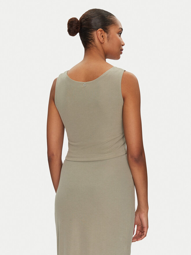 Guess Guess Marškinėliai W5GP22 KAQL2 Žalia Regular Fit