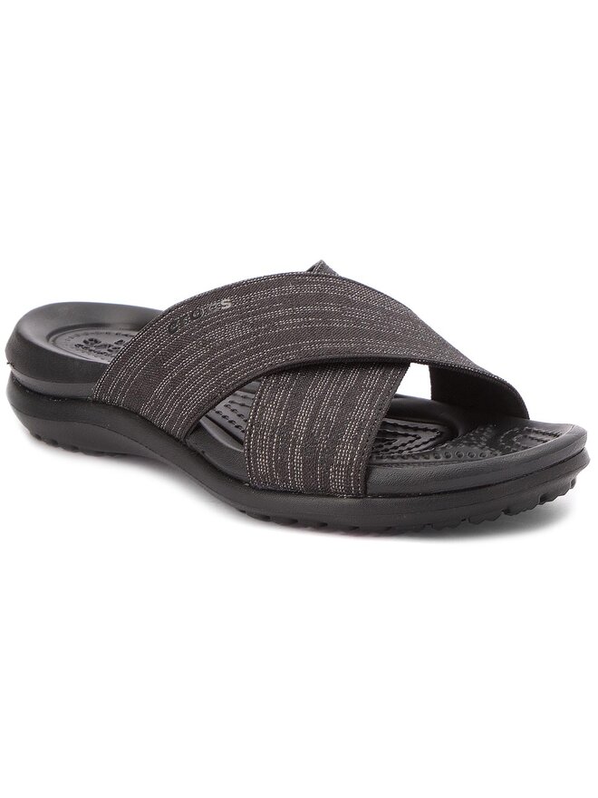 Mules sandales de bain Crocs Capri Shimmer Xband 204908 Noir chaussures