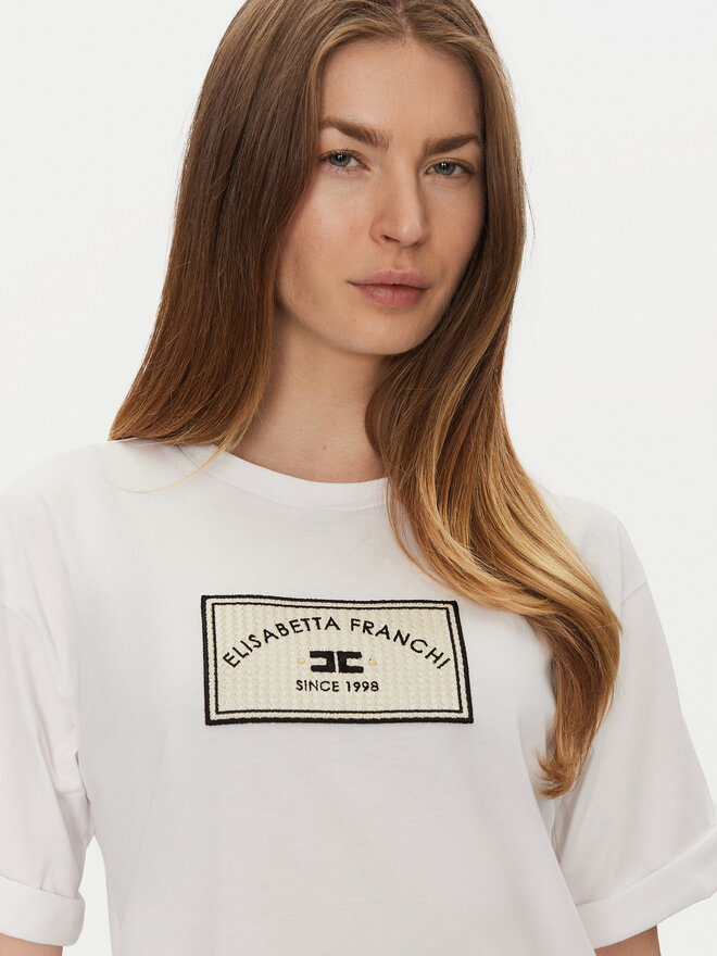 Elisabetta Franchi Elisabetta Franchi Camiseta MA-035-51E2-V170 Blanco Regular Fit