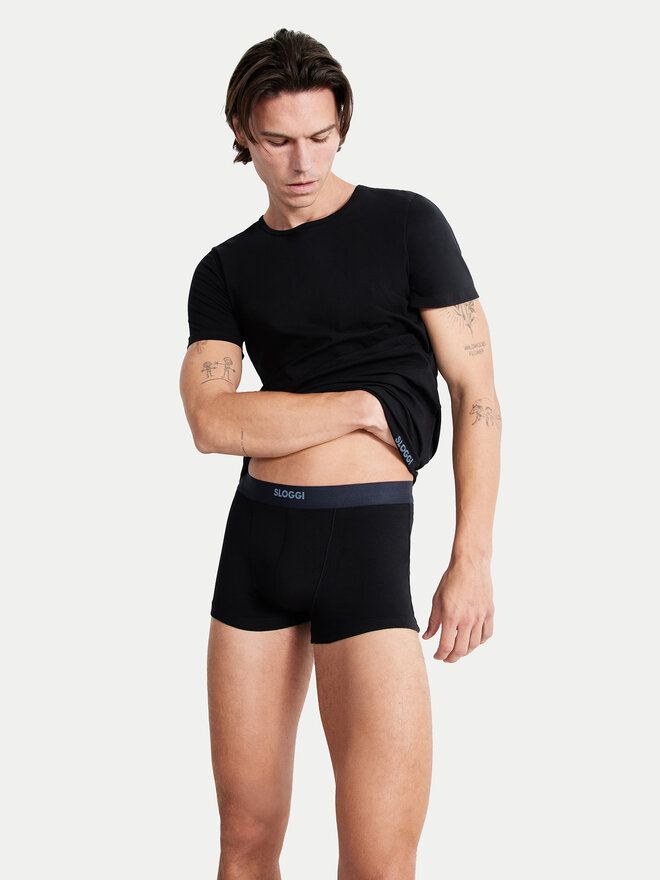 Sloggi Sloggi Unterhemd 10222373 Schwarz Slim Fit
