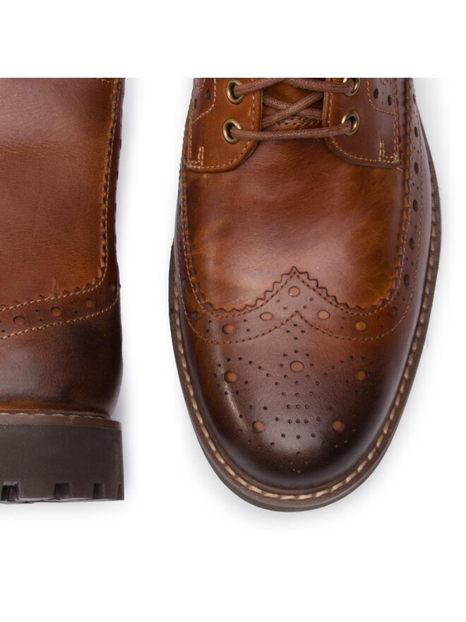 Clarks Kozačky Clarks Montacute Lord 203517907 Hnědá