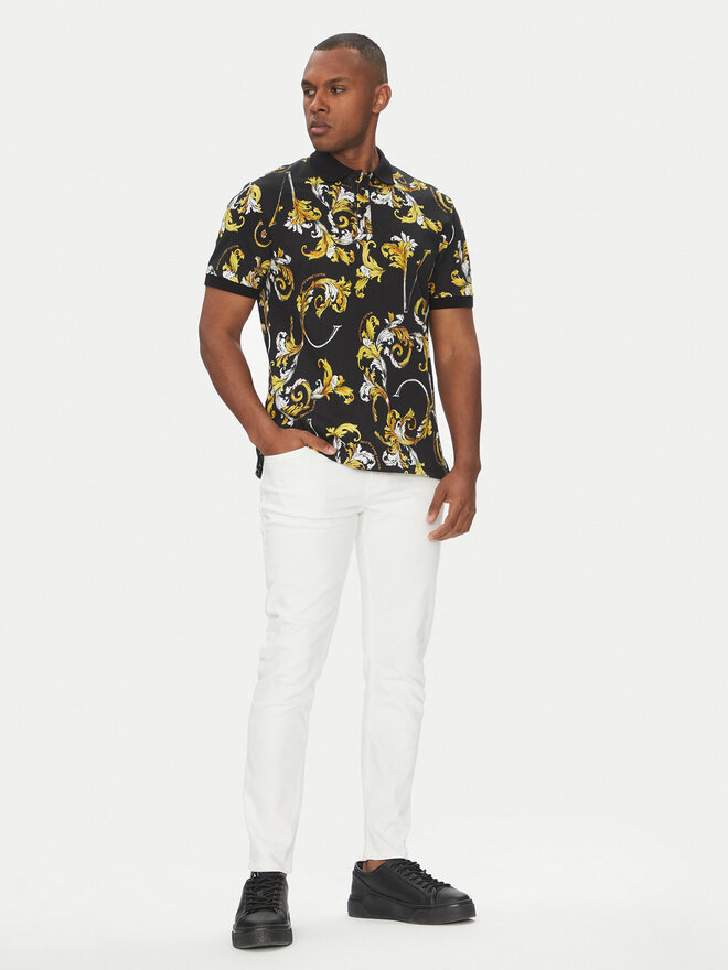 Versace Jeans Couture Versace Jeans Couture Поло 78GAG6S0 Чорний Regular Fit