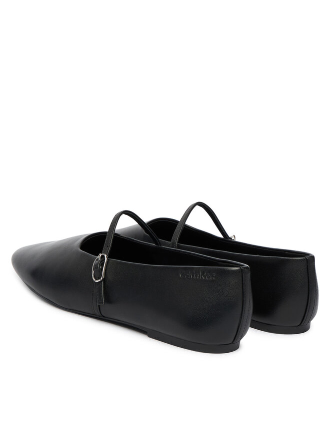 Calvin Klein Ballerinas Calvin Klein Oblique Ballerina Mj Lth Hdw HW0HW02847 Schwarz