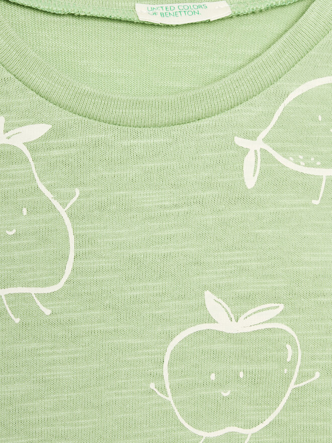 United Colors Of Benetton United Colors Of Benetton Футболка 3F93A102L Зелений Relaxed Fit