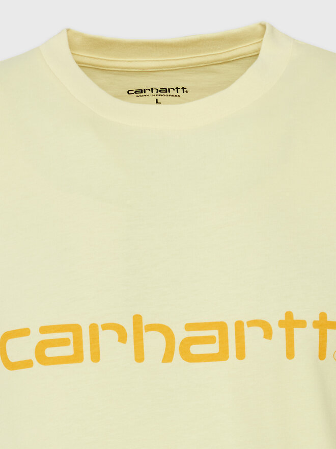 Carhartt WIP Carhartt WIP Póló Script I031047 Sárga Regular Fit