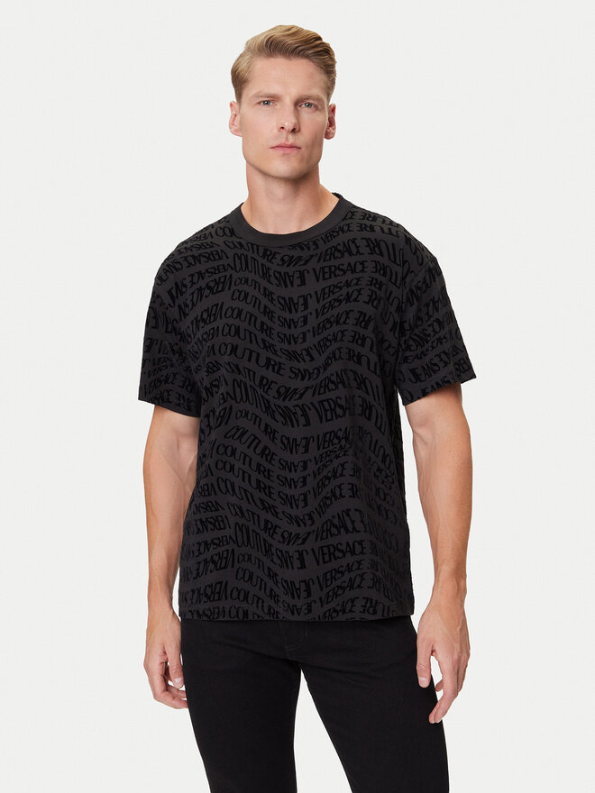 Versace Jeans Couture Versace Jeans Couture Camiseta 79GAH6R0 JS511 Negro Regular Fit