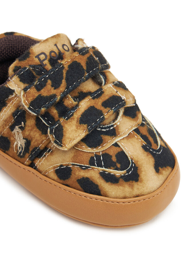 Polo Ralph Lauren Mehki čeveljčki za dojenčke Polo Ralph Lauren Heritage Court III T-Toe RL03388256 Rjava