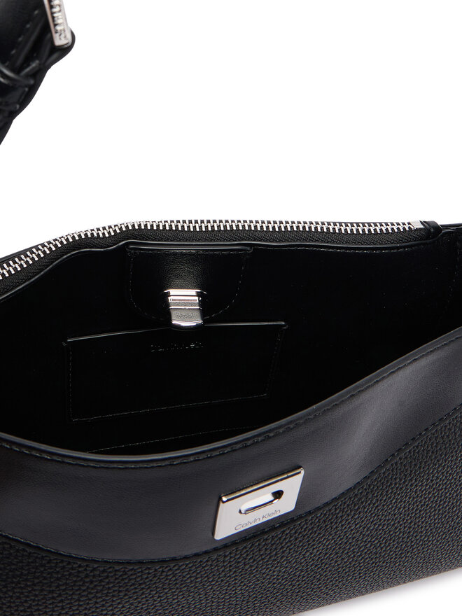 Calvin Klein Handtasche Calvin Klein Mix Media Shoulder Bag LV04F3886G Schwarz