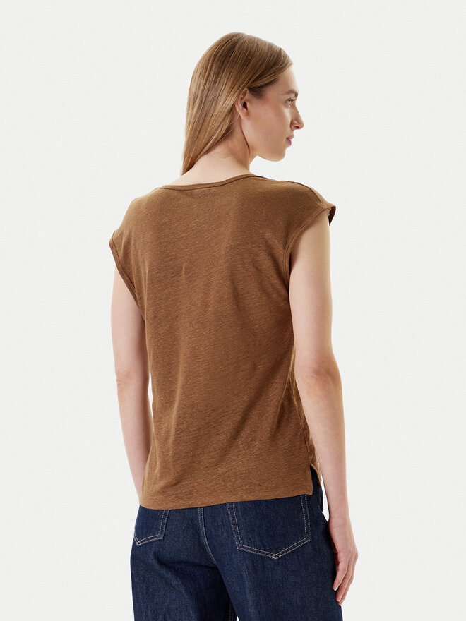 United Colors Of Benetton United Colors Of Benetton Majica 37UJE16B1 Rjava Regular Fit