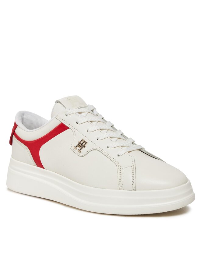 Tommy Hilfiger Sportcipők Tommy Hilfiger Pointy Court Sneaker FW0FW07460 Ekru