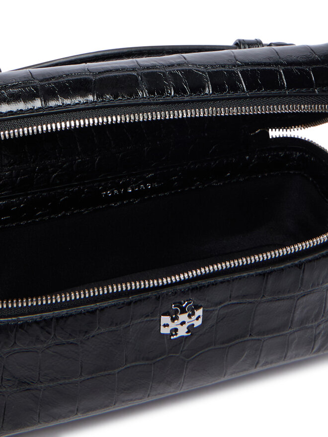 Tory Burch Handtasche Tory Burch Charlie Embossed 185868 Schwarz