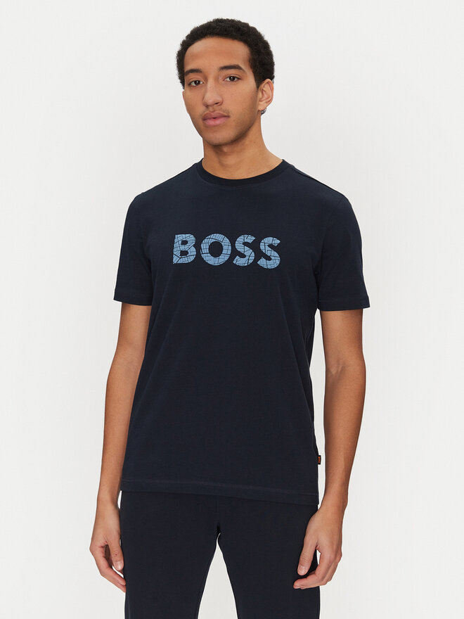 BOSS BOSS Marškinėliai 50534923 Tamsiai mėlyna Slim Fit