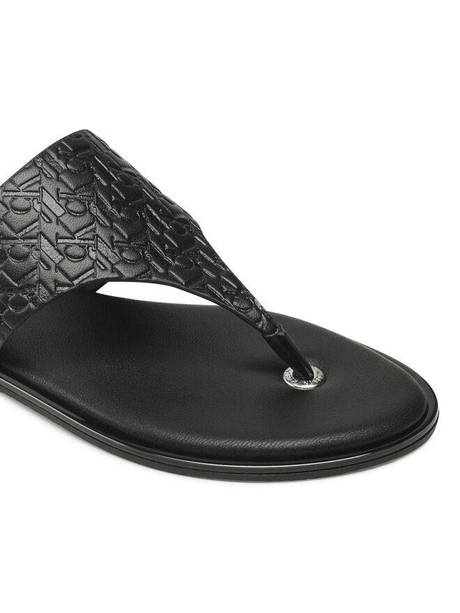 Calvin Klein Jeans Джапанки Calvin Klein Jeans Flat Sandal Toe Slide Em Pa-Pl YW0YW00142 Черен