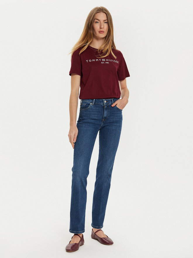 Tommy Hilfiger Tommy Hilfiger Camiseta WW0WW40276 Guinda/burdeos Regular Fit