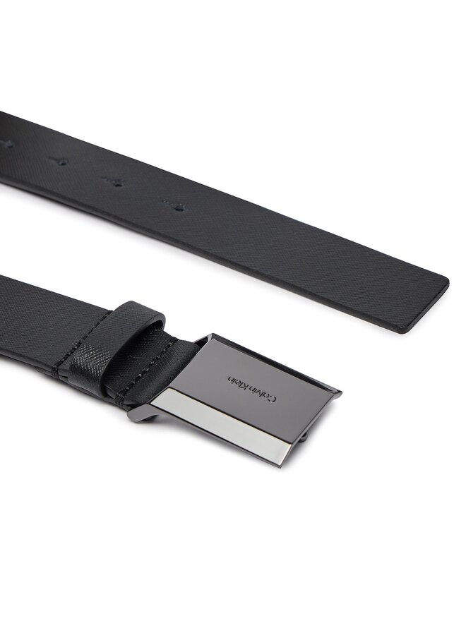 Calvin Klein Herrengürtel Calvin Klein Beveled Plaque 2.0 Saffiano 35Mm K50K511568 Schwarz