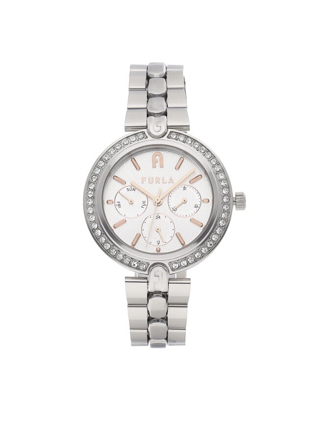 Furla Zegarek Furla Logo Links WW00030-K21000-AR000-1-003-20-CN-W Srebrny