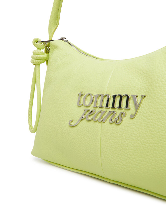 Tommy Jeans Handtasche Tommy Jeans Metal Logo Shoulder Bag AW0AW18468 Grün