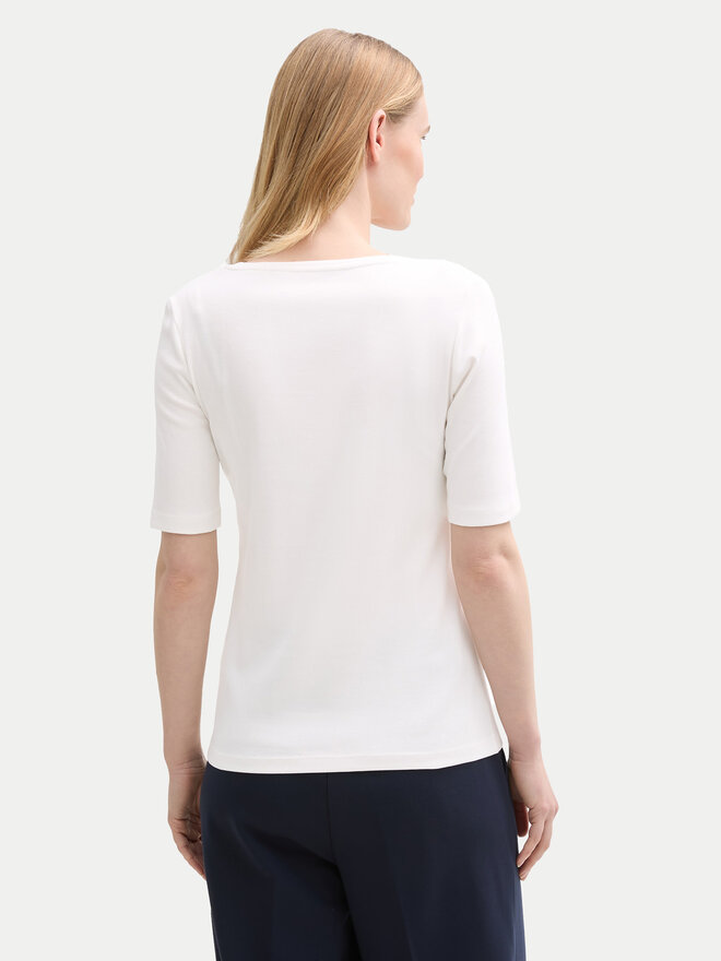 Tom Tailor Tom Tailor Marškinėliai 1045541 Balta Regular Fit