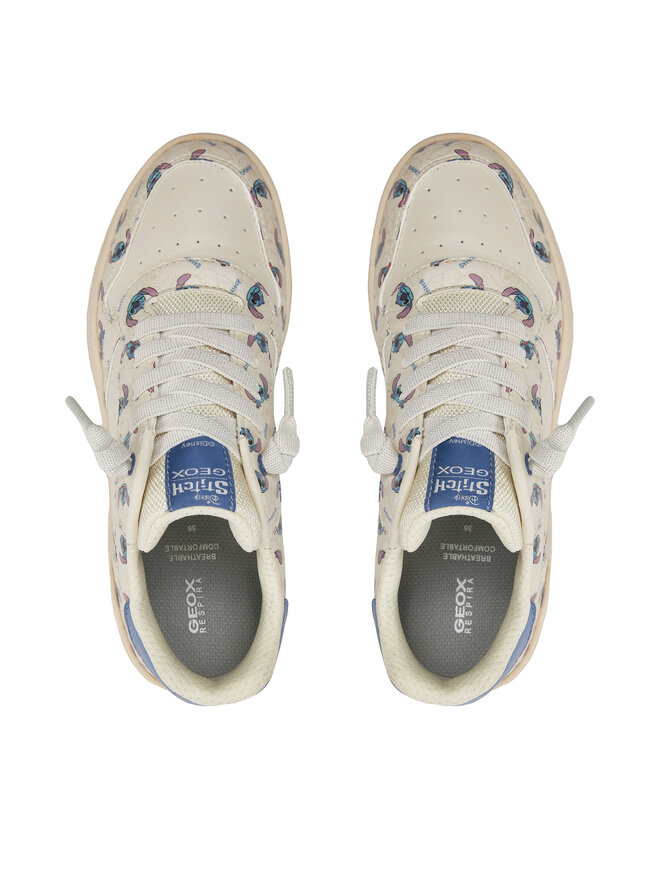 Geox Sneakersy Geox J Washiba Girl J45HXF 000BC C1M4B D Écru