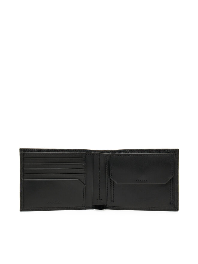 Calvin Klein Duży Portfel Męski Calvin Klein Ck Must Mono Bifold 5cc W/Coi K50K512703 Czarny