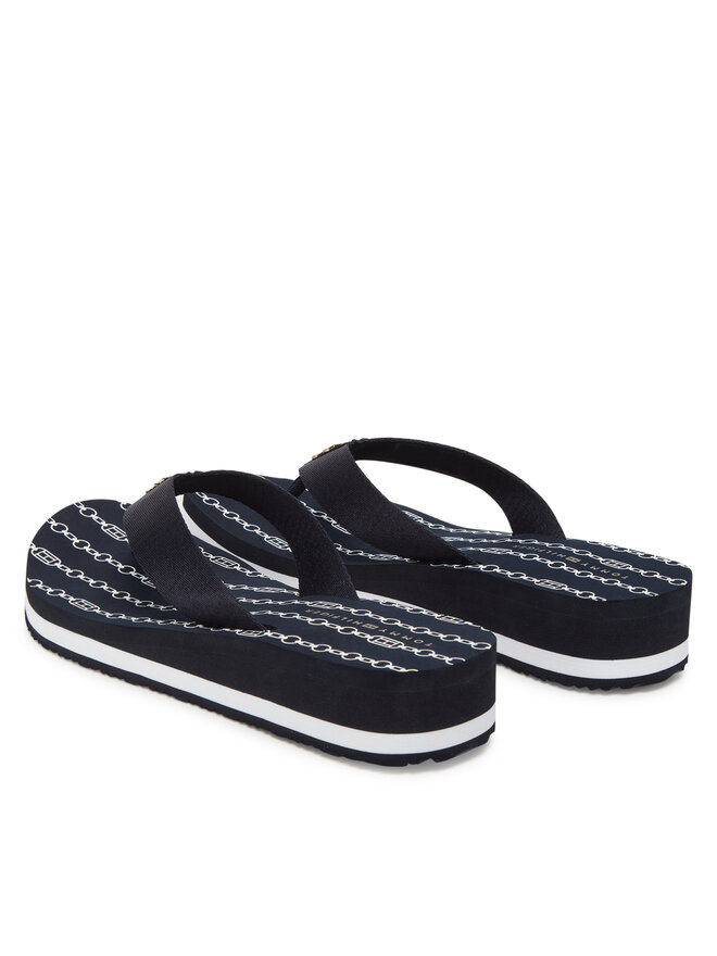 Tommy Hilfiger Chancletas Tommy Hilfiger Im Th Chainprint Midwedge Sandal FW0FW08527 Azul marino