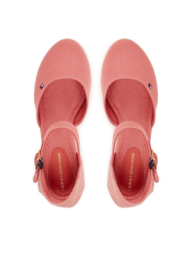Tommy Hilfiger Espadrilles Tommy Hilfiger Mid Wedge Espad Closed Toe FW0FW09233 Korallenfarben