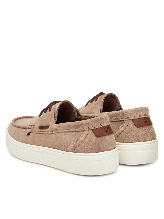 Tommy Hilfiger Półbuty Tommy Hilfiger Modern Light Hybrid Suede Boat S FM0FM05352 Brązowy