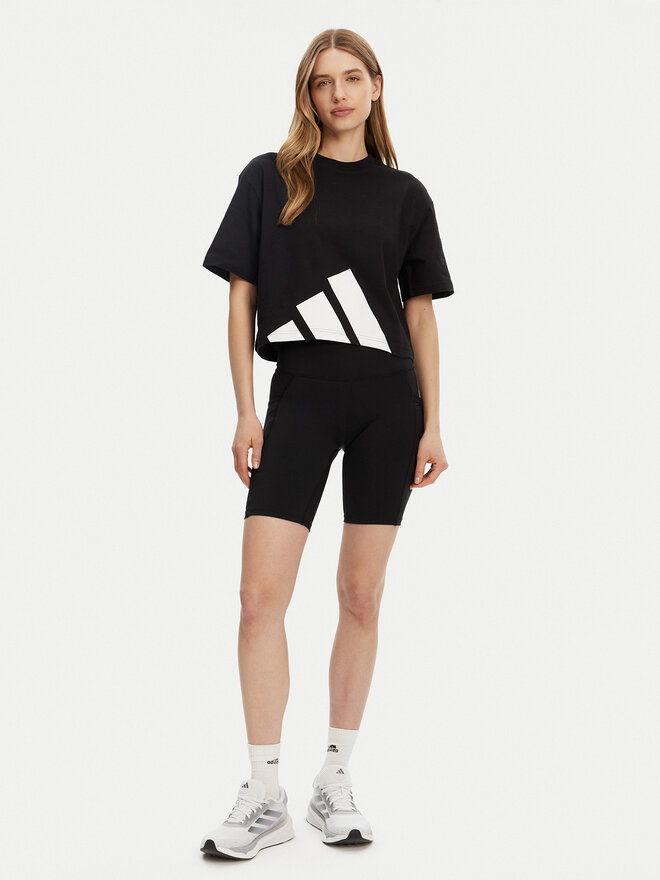 adidas adidas Футболка Essentials Big Logo Boyfriend JG8736 Чорний Loose Fit