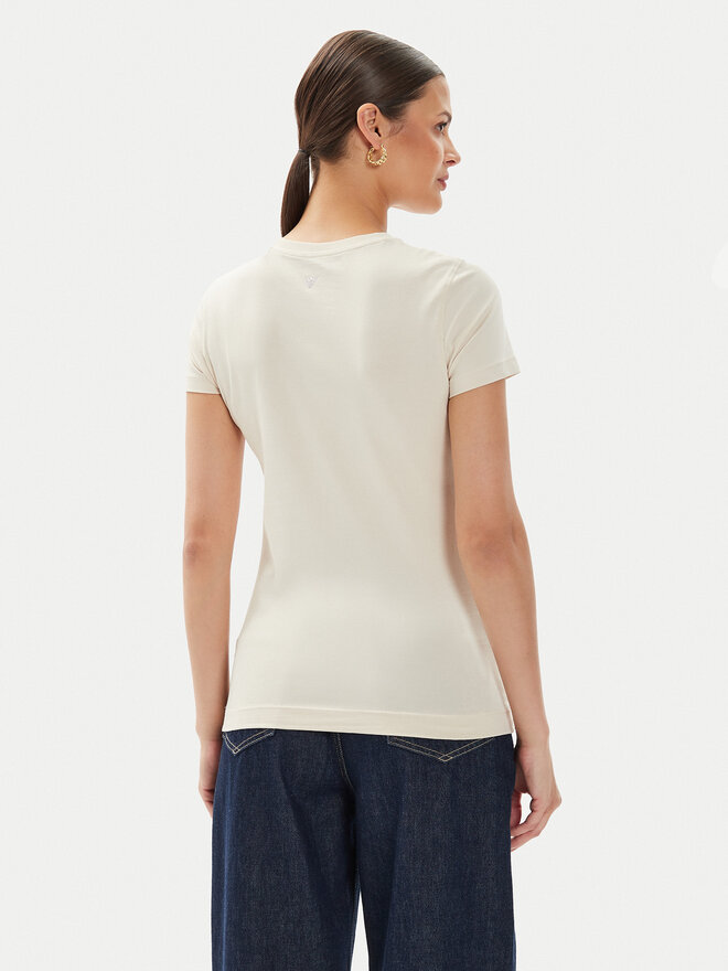Guess Guess Póló Flowers W4YI30 J1314 Sárga Slim Fit