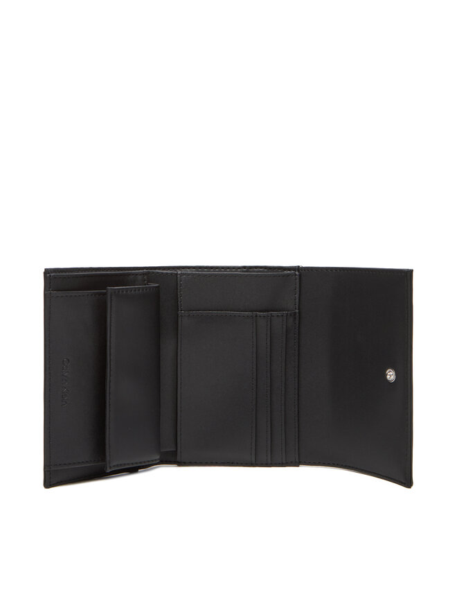 Calvin Klein Μικρό Πορτοφόλι Γυναικείο Calvin Klein Ck Re-Lock Medium Trifold LV04F1035G Μαύρο