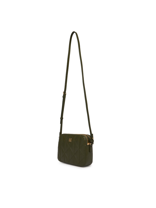 Calvin Klein Handtasche Calvin Klein Quilted Double Zip Camera Bag LV04F3328G Beige