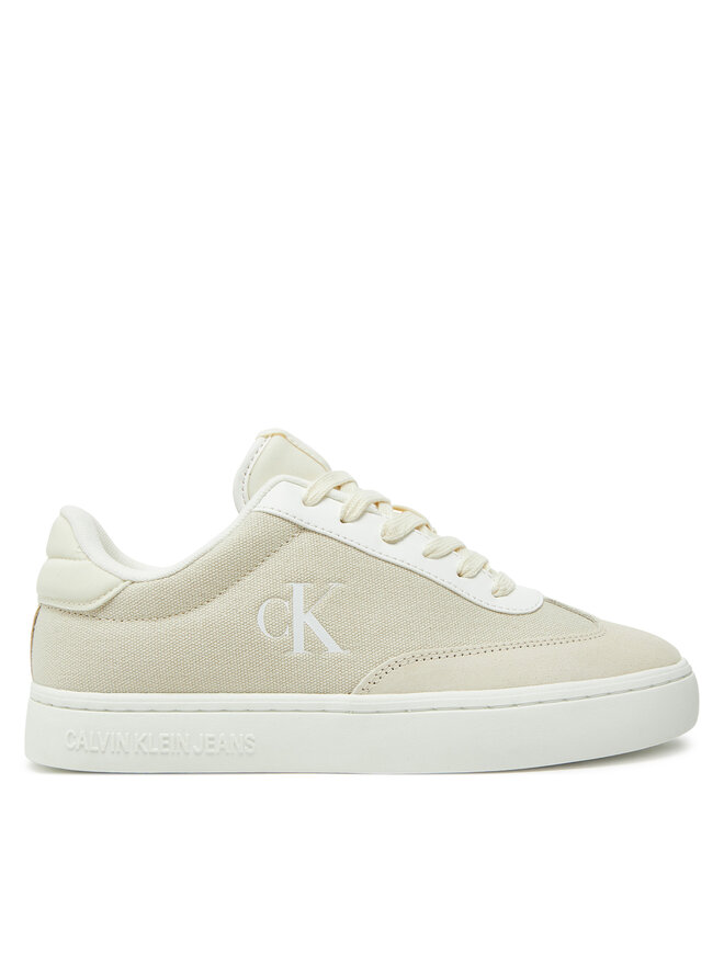 Calvin Klein Jeans Sneakersy Calvin Klein Jeans Classic Cupsole Low Mix Mg Wn YW0YW01636 Écru