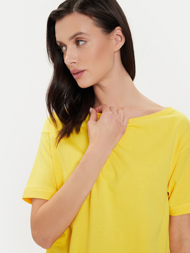 Sisley Sisley Camiseta 3096L400N Amarillo Relaxed Fit
