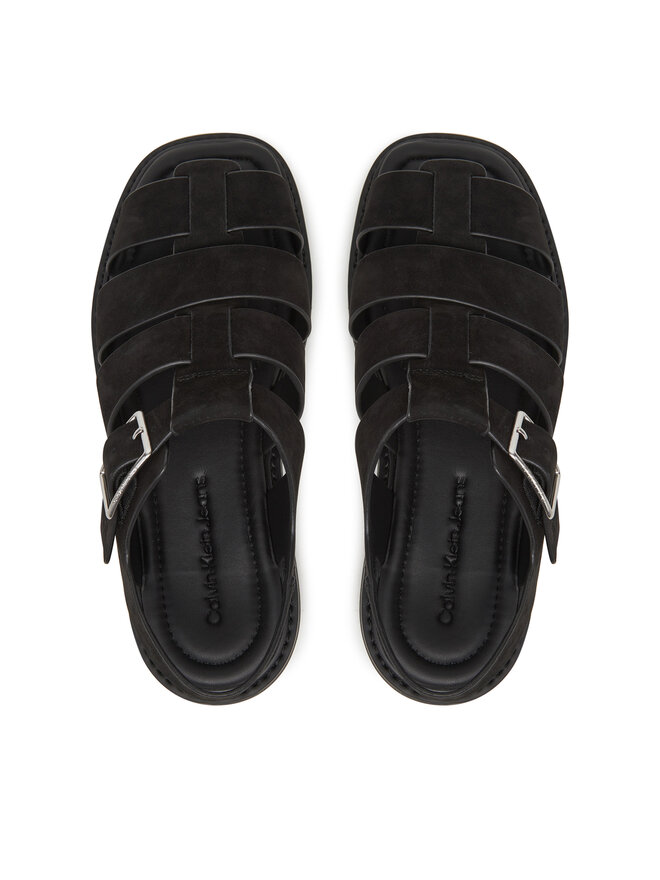 Calvin Klein Jeans Сандали Calvin Klein Jeans Fisherman Hw Sandal Lth YW0YW01962 Черен