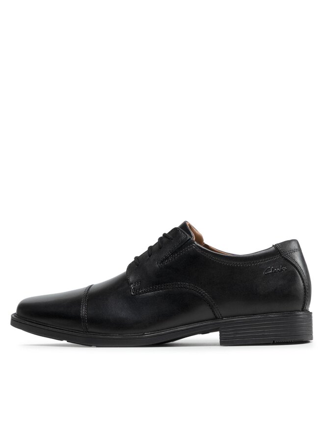 Clarks Īsi apavi Clarks Tilden Cap 261103097 Melns