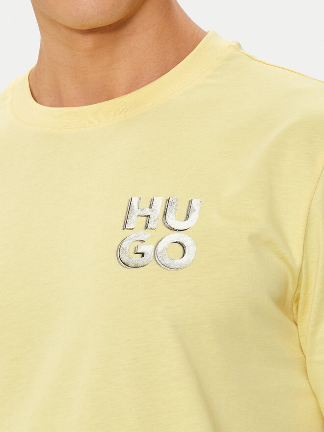 HUGO Hugo T-Shirt Detzington241 50508944 Gelb Regular Fit