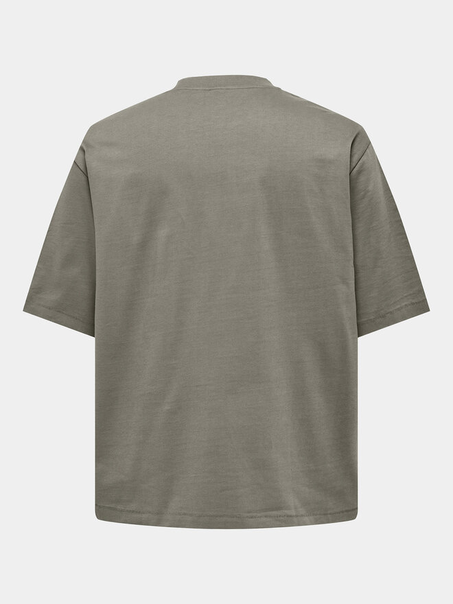 Only & Sons Only & Sons Футболка Millenium 22027787 Сірий Oversize