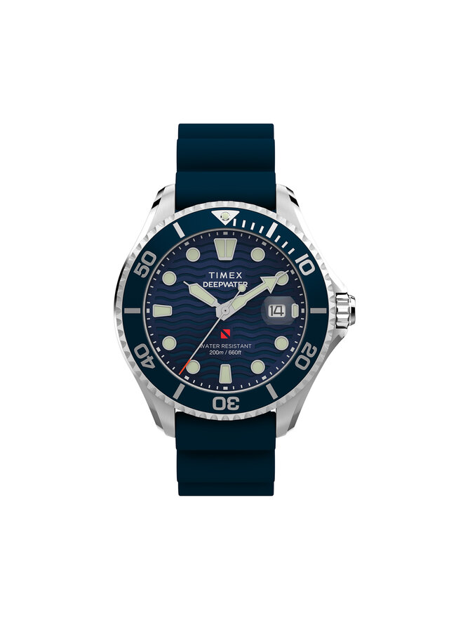 Timex Ročna ura Timex Deepwater Meridian TW2W81500 Srebrna