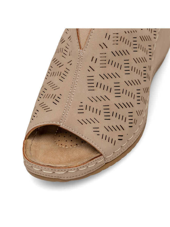 Clara Barson Pantoletten Clara Barson WYL0510-05 Beige