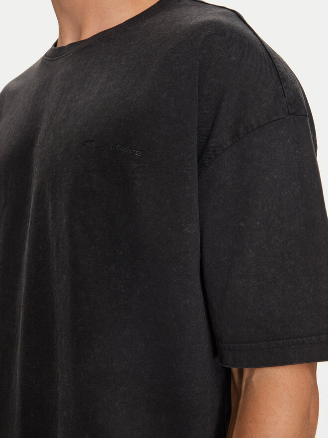4F 4F T-Shirt 4FWSS24TTSHM1316 Schwarz Oversize