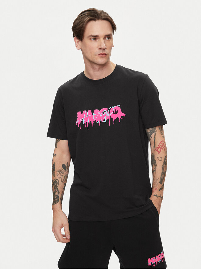 HUGO Hugo T-Shirt Decation 50515282 Μαύρο Regular Fit