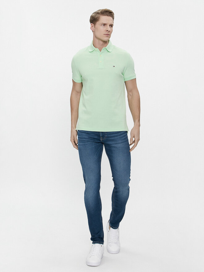 Tommy Hilfiger Tommy Hilfiger Polo marškinėliai 1985 MW0MW17771 Žalia Slim Fit