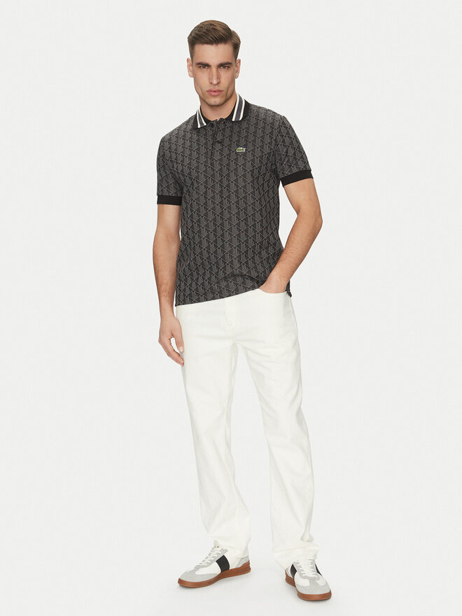 Lacoste Lacoste Polo DH1417 Μαύρο Regular Fit
