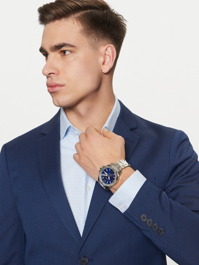 Timex Zegarek Timex Essex TW2W79500 Srebrny