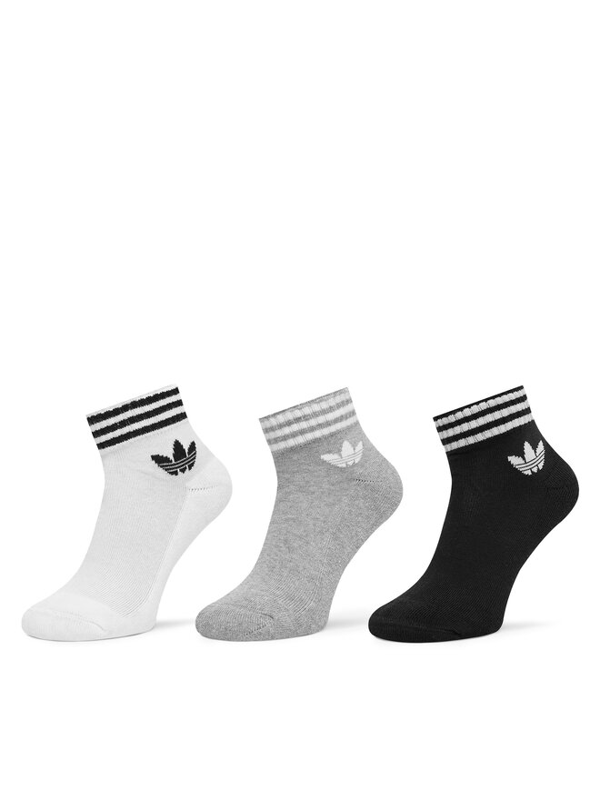 adidas Zestaw 3 par wysokich skarpet unisex adidas 3-Stripes JV7437 Kolorowy